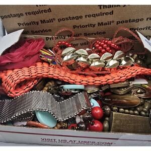 Jewelry Lot Craft Junk Harvest Repurpose Crafters Lot Small Flat Rate Priority